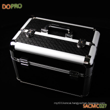 Large Size Black PVC Cosmetic Train Case (SACMC027)